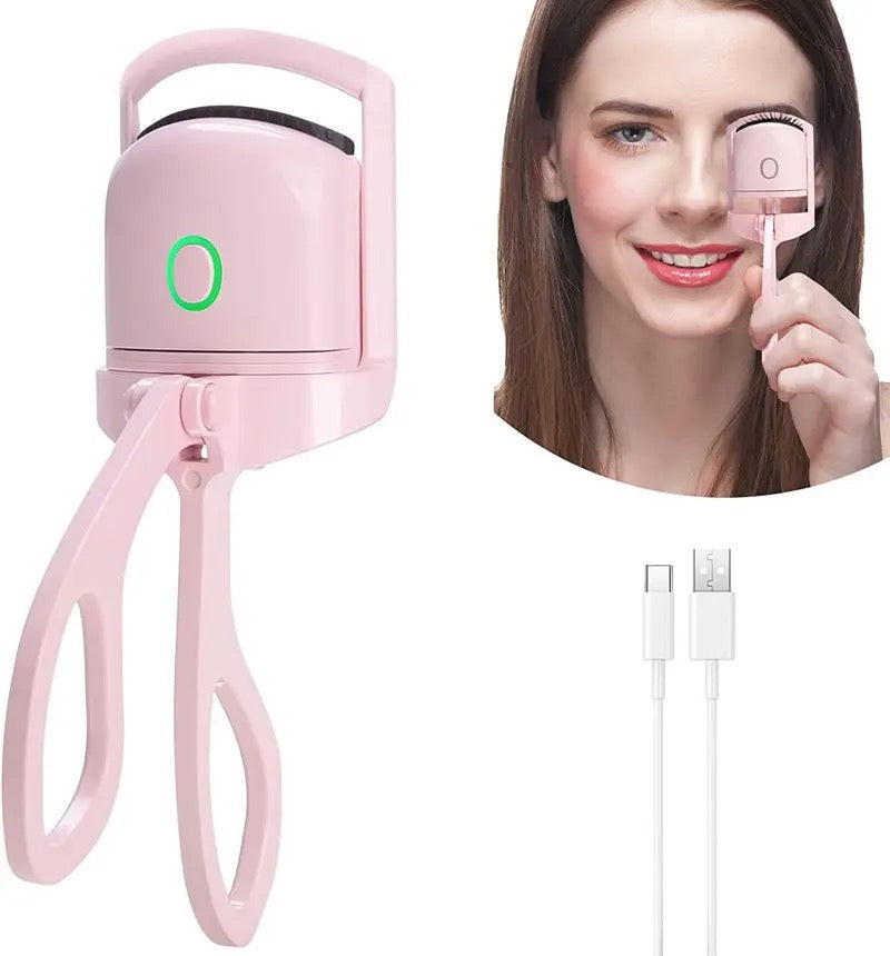 Electric Eyelash Curler, Quick Heated Eyelashes Curler, Rechargeable Long Lasting Curling Tool, Portable Electric Heated Comb, Thermal Eyelash Curler Makeup Tools, Natural Lashes Handheld Eyelash Heated Curler